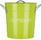 Premier Housewares Metal Compost Bin with Plastic Liner Lime Green