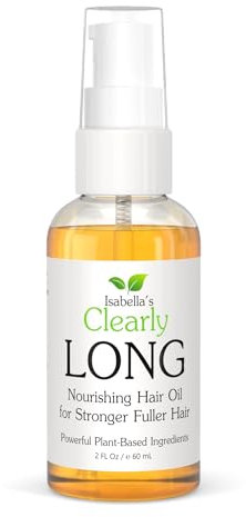 Isabella's Clearly LONG, 100% natürliches Haaröl für Spliss und trockenes und geschädigtes Haar mit Rizinus, Jojoba, marokkanischem Argan