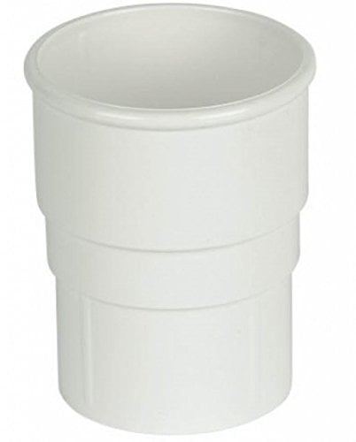 FLOPLAST 68mm Round Gutter Pipe Socket - White