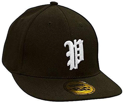 Morefaz Baseball Cap Caps Gotischen Buchstaben A-Z schwarz with Adjustable Strap Snapback Gothic Letters MFAZ Ltd (P)