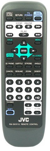 JVC RMSV511U Remote Control for JVC DVD Player.