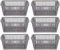 30cm Silver Plastic Handy Basket Storage Basket - Set Of 6