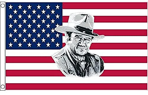 AZ FLAG - Flagge Usa Mit John Wayne - 150x90 cm - Vereinigten Staaten Von Amerika Fahne 100% Polyester mit Messing-Ösen - 110g