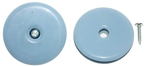 4 Stück HKB® Teflon Gleiter, Möbelgleiter rund zum Schrauben, Ø 50 mm, Stärke 5 mm, 4 Stück