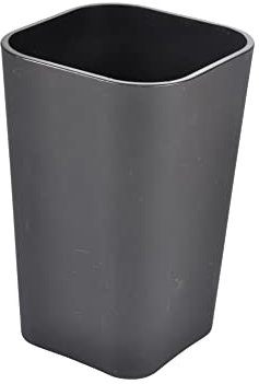 douceur d'Intérieur Bicchiere da Bagno di plastica 7 x 7 x 11 cm Vitamina Nero