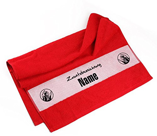 Herz & Heim® Handtuch 50 x 100 cm für Feuerwehr Leute mit Namensaufdruck