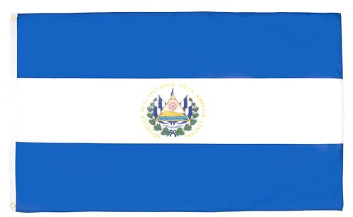 AZ FLAG - Flagge El Salvador - 150x90 cm - Salvadorianische Fahne 100% Polyester mit Messing-Ösen - 110g