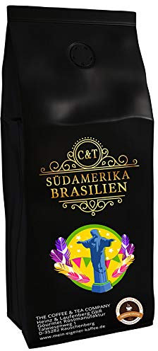 Kaffeespezialität Aus Südamerika - Brasilien, Dem Land Des Zuckerhut, Samba, Karneval und Fußball (1000 Gramm,Ganze Bohne) - Länderkaffee - Spitzenkaffee - Säurearm - Schonend Und Frisch Geröstet