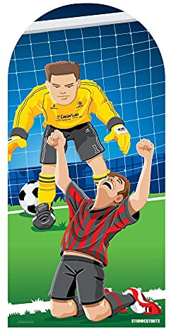 STAR CUTOUTS SC708 Ltd World Football Event Stand-in, Einfarbig, Großer Fußballständer, 192cm x 94cm