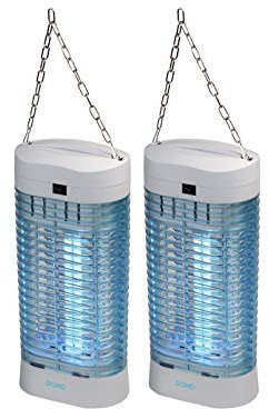 2er Set elektrische Domo Insektenvernichter mit UV Lampen & Aufhängung, Stechmückenfallen Mückenschutz