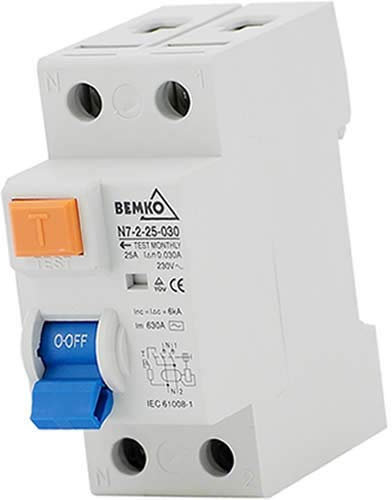 Interrupteur 2 pôles, 30 mA, de protection Disjoncteur différentiel FI 40 A