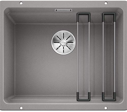 BLANCO ETAGON 500-U – Granitspüle aus SILGRANIT für die Küche für 60 cm breite Unterschränke – Unterbau – grau – 522229