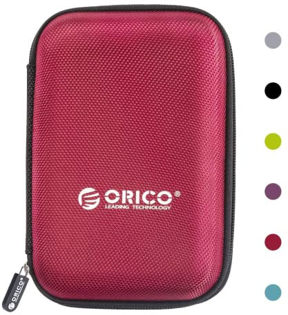 ORICO Custodia Hard Disk Esterno Disco Protettiva per Rigido 2.5 - Scatola di archiviazione su disco rigido, Scatola portaoggetti digitale(Rosso)
