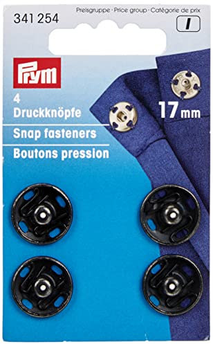 Prym 341254 Annäh-Druckknöpfe MS 17 mm schwarz
