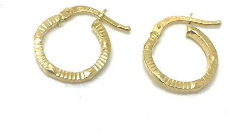 Kleine Gold Ohrringe Creolen aus 18 Karat / 750 Gelbgold (1.70 x 14 Ø mm) - PRI221