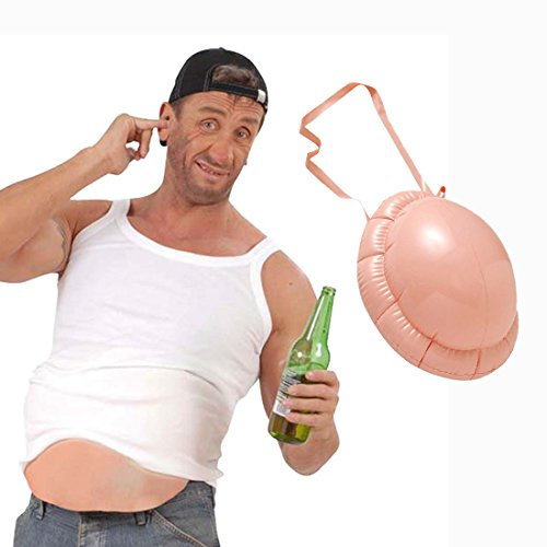 NET TOYS Abdomen Gonflable Color Viande dans Le Ventre de bevitore de bière pour Blague et Costumes Amusants, Rose, 8543 G
