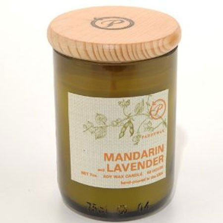 Paddywax Eco Green 7 oz Glass Upcycled Candle Mandarin & Lavender
