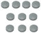 30x Graue Magnete, Ø 15, 20, 24 mm, Haftmagnete Grau für Whiteboard, Kühlschrank, Magnettafel, Magnetset 3 verschieden Größen, Grau