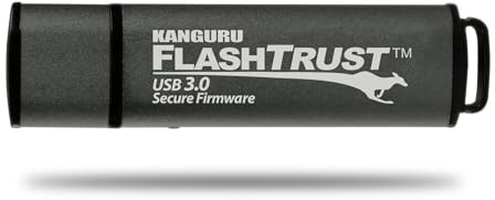 Kanguru Flash Trust USB-Stick (USB 3.0, 32 GB, Schwarz)
