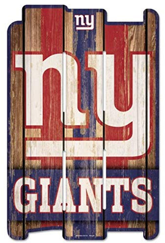 NFL New York Giants Wood Fence Sign, Black
