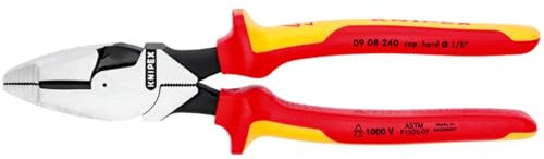 Knipex 09 08 240 US 9.5-Inch Insulated Ultra-High Leverage Lineman's Pliers