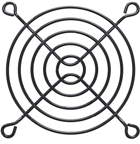 InLine 21568 Griglia per Ventola in Metallo, 80 x 80 mm, Nero