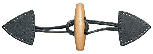 Prym Knebelverschluss, 417716 Anthracite, 15 x 5 cm, anthrazit 417716-015