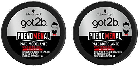 got2b - PhenoMENal - Pâte Modelante Cheveux - Pot 100 ml - Lot de 2