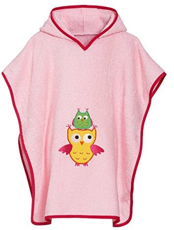 Playshoes Bademantel Handtuch Unisex Kinder,Eule,S (bis ca. 4 Jahre)