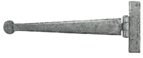 From The Anvil Pewter 12 Inch Penny End T Hinge (Pair)
