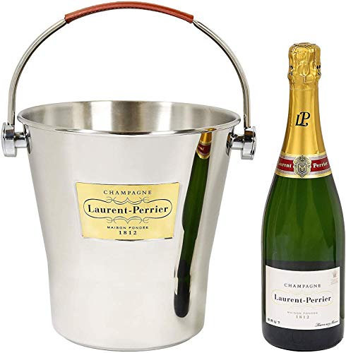 Laurent Perrier Brut Champagne 75 cl and LP Champagne Bucket