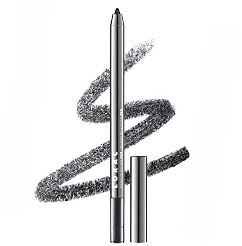 LORAC, Front Of The Line PRO Eye Pencil, Anthrazit Kajalstift, hochpigmentiert, geschmeidig, Matt und Metallic, mit Spitzer, Kajalstift für professionelles Make-up, cruelty-free, Farbe Anthrazit