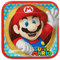 Super Mario Bros Plato de Fiesta Cuadrados, 8 Unidades, 23 cm (Amscan 551554)