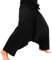 RaanPahMuang Thicker Muang Cotton Java Wrap Tie Waist Baggy Mao Pant, Small, Black