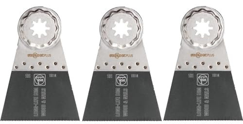 FEIN E-Cut Long-Life-Sägeblatt, Ve. 3 St., Breite 65 mm, Länge 50 mm, Aufnahme Starlock Plus, Bi-Metall mit geschränkter Holzverzahnung