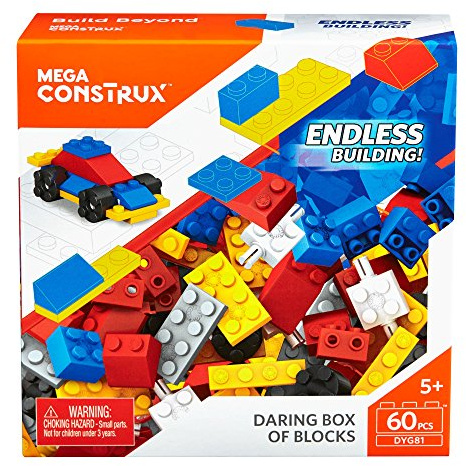 Mega BLOKS DYG81 Box mit Draufblöcken, 60 Stück