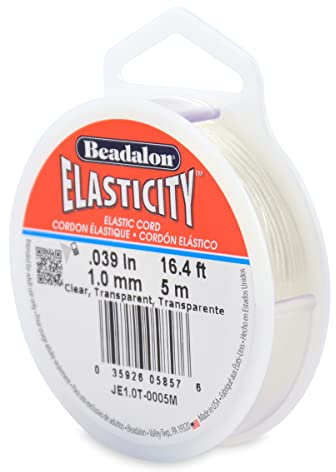 Beadalon Stretch Cord, Rubber, 1 mm/5 m