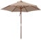 anndora® Sonnenschirm Balkonschirm ø 2,5 m rund wasserabweisend - mit Winddach Dark Natural