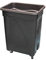 Chabrias Ltd (208 Litre Slim Mobile Glass Bottle Recycling Bin, Skip, Bar Truck, UK Made, Black Bottle Skip, Wheeled Waste Bin, Mobile Recycling Container, Large Waste Container