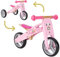 BIKESTAR Mini Kinder Laufrad Holz Lauflernrad mit DREI Rädern für Jungen und Mädchen ab 1 – 1,5 Jahre | 2 in 1 Kinderlaufrad | Flamingo Pink | Risikofrei Testen