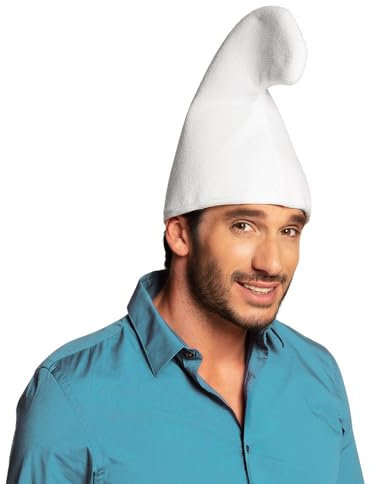 Boland 01354 - Zwergenmütze, aus Filz, weiß, Unisex, Hut, Mütze, Märchen, Gnom, Kostüm, Karneval, Mottoparty