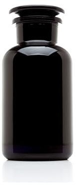 Infinity Jars 500 ml (17 fl oz) Black Ultraviolet All Glass Refillable Empty Apothecary Jar by Infinity Jars