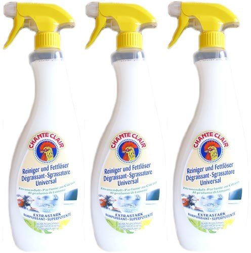 3x Chante Clair Limone 'Sgrassatore universale' Superpotente, 750ml