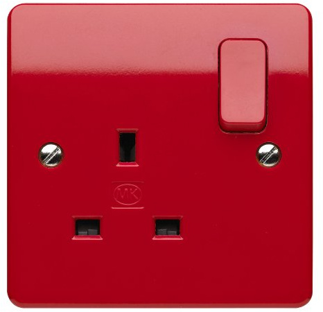 Mk K2757D1RED 13A 1g Double Pole Switch Socket