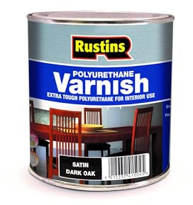 Rustins Polyurethane Varnish Dark Oak Satin 1l