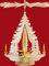 Weihnachtspyramide 1-stöckige Pyramide mit geschnitzten Rehen - 62cm - Original Erzgebirge - Kunstgewerbe Taulin