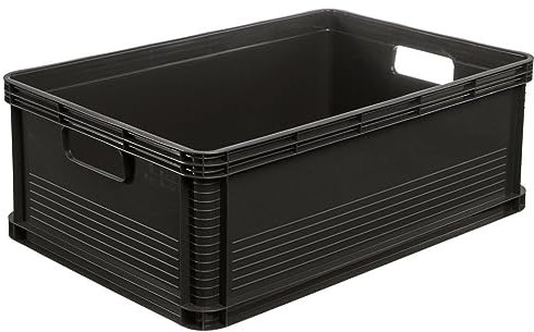 keeeper Stabile Transportbox, Säurebeständig und Lebensmittelecht, 60 x 40 x 22 cm, 45 l, Robert, Graphit Grau