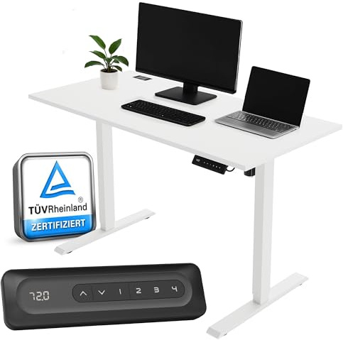 Yaasa Desk Lite 100x60cm, höhenverstellbarer Schreibtisch für Homeoffice | Elektrisch höhenverstellbarer Schreibtisch für Büro, Automatikfahrt, verschiedene Größe und Farben, 5 Jahre Garantie