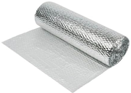 0.6m x 25m Yuzet Double Aluminium Bubble Insulation Foil Roll – Thermal Reflective Radiant Barrier for Roof, Loft, Garage, Radiator, Shed – Heat & Cold Insulation, Moisture Resistant