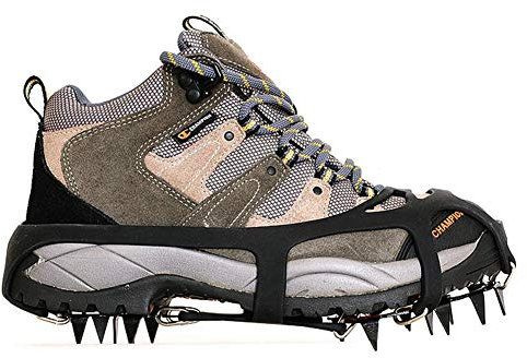 ValueHall Universal Steigeisen 18 Stahl Zähne EIS Griffe rutschfest Schnee und EIS Traktion Stollen Schuh Ketten Safe schützen Schuhe K244-2 (L)